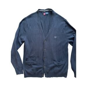 Vintage Y2K Chaps Men’s Cotton Cardigan Sweater XL Preppy Ivy League Knit
